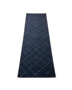 Field Bend Narrow Runner Rug - Navy