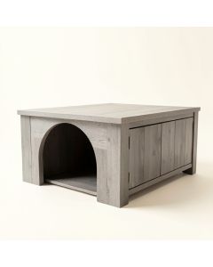 Ridge Branch Empty Furniture-Style Litter Enclosure - Gray (synthetic illustration; no displayed measurements)