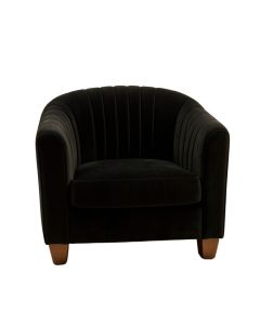 Reed Bend Upholstered Armchair - Black (synthetic illustration; no displayed measurements)