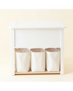 Field Crossing Laundry Sorting Station With Plain Removable Bags - White (synthetic illustration; no displayed measurements)