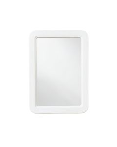 Fern Crest Framed Wall Mirror - White