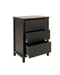 Holly Bluff Freestanding Pull-Out Hamper Cabinet - Black (synthetic illustration; no displayed measurements)