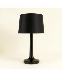 Bay Branch Table Lamp With A Plain Fabric Shade - Black (synthetic illustration; no displayed measurements)
