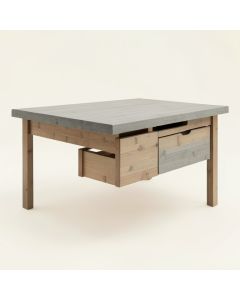 Juniper Branch Empty Workshop Workbench - Gray (synthetic illustration; no displayed measurements)