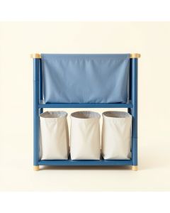 Summit Bridge Laundry Sorting Station With Plain Removable Bags - Blue (synthetic illustration; no displayed measurements)