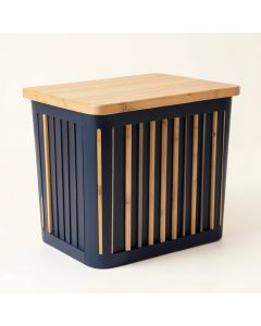 Meadow Bluff Laundry Hamper - Navy (synthetic illustration; no displayed measurements)