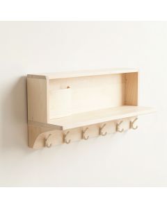 Briar Bridge Wall-Mounted Entryway Organizer Shelf - Ivory (synthetic illustration; no displayed measurements)