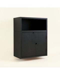 Briar Edge Wall-Mounted Entry Cabinet - Black (synthetic illustration; no displayed measurements)