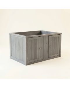 Meadow Bluff Empty Furniture-Style Litter Enclosure - Gray (synthetic illustration; no displayed measurements)