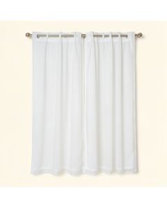 Beaded Semi-Sheer Thermal Single Curtain Panel (synthetic illustration; no displayed measurements)