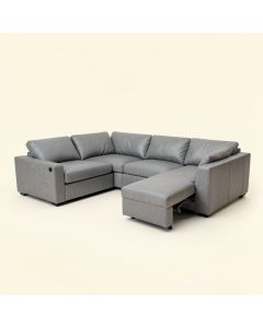 Madelia 127 '' Wide Faux Leather Left Hand Facing Reclining Sectional (synthetic illustration; no displayed measurements)