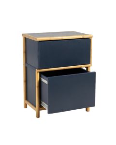Hill Bend Freestanding Pull-Out Hamper Cabinet - Navy (synthetic illustration; no displayed measurements)