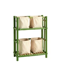 Laurel Dale Laundry Sorting Station With Plain Removable Bags - Green