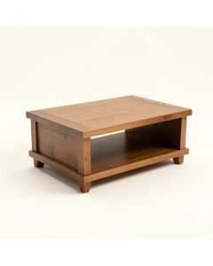 Fertile Solid Wood Coffee Table With Storage (synthetic illustration; no displayed measurements)