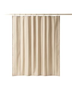 Willow Dell Shower Curtain Hanging Flat From A Plain Rod - Beige (synthetic illustration; no displayed measurements)