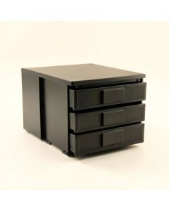 Lake Bend Small-Parts Storage Drawer Cabinet - Black (synthetic illustration; no displayed measurements)