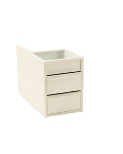 Summit Bridge Small-Parts Storage Drawer Cabinet - White (synthetic illustration; no displayed measurements)