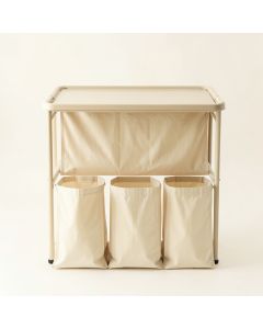 River Crest Laundry Sorting Station With Plain Removable Bags - Beige (synthetic illustration; no displayed measurements)