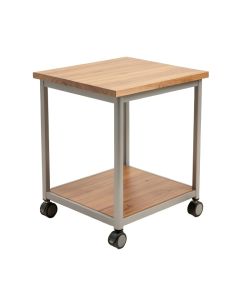 Expandable Surface Kitchen Cart With Solid Wood Top