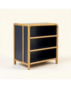 Ash Bend Low Bookcase - Navy (synthetic illustration; no displayed measurements)