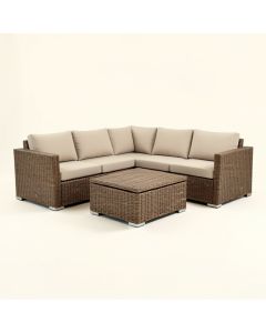 Adare Patio 8 Piece Rattan Sectional Seating Group With Cushions (synthetic illustration; no displayed measurements)