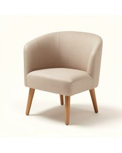 Carolyn Upholstered Slat Back Side Chair In Light Brown (synthetic illustration; no displayed measurements)