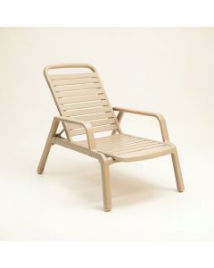 Clay Dell Outdoor Lounge Chair - Beige (synthetic illustration; no displayed measurements)
