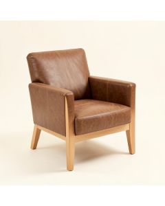 Tommy 28 '' Wide Vegan Leather Club Chair (synthetic illustration; no displayed measurements)