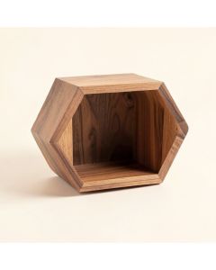 Dailey 3 Piece Solid Wood Hexagon Floating Shelf (synthetic illustration; no displayed measurements)