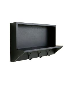 Cliff Canyon Wall-Mounted Entryway Organizer Shelf - Black (synthetic illustration; no displayed measurements)