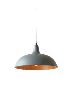 Pine Dale Pendant Light Suspended From One Plain Cable - Gray
