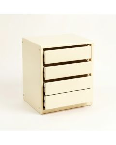 Ash Edge Small-Parts Storage Drawer Cabinet - Ivory (synthetic illustration; no displayed measurements)