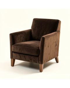 Eclectica 43.75 '' Wide Velvet Armchair (synthetic illustration; no displayed measurements)