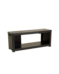 Meadow Bridge Narrow Outdoor Storage Bench - Black (synthetic illustration; no displayed measurements)