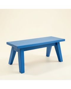 Lake Bridge Indoor Bench - Blue (synthetic illustration; no displayed measurements)
