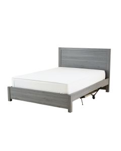 Twin Size Wood Platform Bed With Adjustable Trundle And Headboard/Strong Wood Slat Support (synthetic illustration; no displayed measurements)