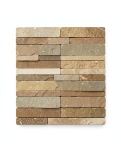 Sunset 6 '' X 24 '' Natural Stacked Stone Mosaic Tile (synthetic illustration; no displayed measurements)