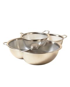 Cook Pro 3 Piece Stainless Steel Mesh Colander Set