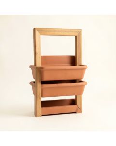Slate Bend Empty Vertical Garden Frame - Terracotta (synthetic illustration; no displayed measurements)