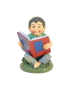 Nyla Gnome Reading Book Statue