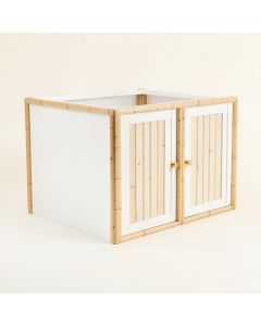 Brook Crossing Empty Furniture-Style Litter Enclosure - White (synthetic illustration; no displayed measurements)