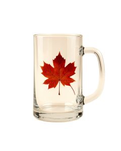 Canadian Maple Leaf 16 Oz . Glass Beer Mug