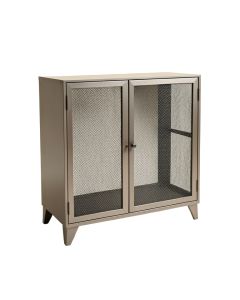 Crea Metal Mesh 2-Door Accent Cabinet