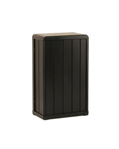 Oak Bridge Narrow Outdoor Storage Bench - Black (synthetic illustration; no displayed measurements)