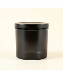 Cedar Branch Storage Canister With Lid - Black (synthetic illustration; no displayed measurements)