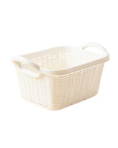 Moss Canyon Empty Storage Basket - White