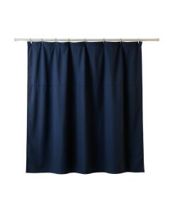 Vale Arc Shower Curtain Hanging Flat From A Plain Rod - Navy (synthetic illustration; no displayed measurements)