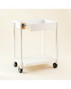 Summit Brook Empty Rolling Workshop Cart - White (synthetic illustration; no displayed measurements)