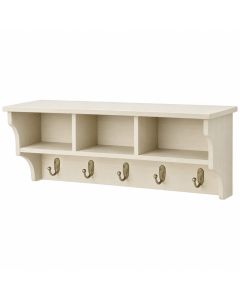 Holly Branch Wall-Mounted Entryway Organizer Shelf - Ivory