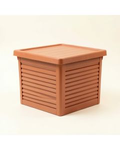Meadow Bluff Closed Outdoor Storage Box - Terracotta (synthetic illustration; no displayed measurements)